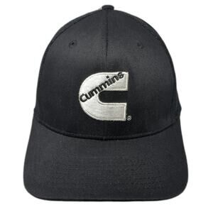 Cummins Trucker Hat Black One Size Mesh Back Structured Embroidered Snapback
